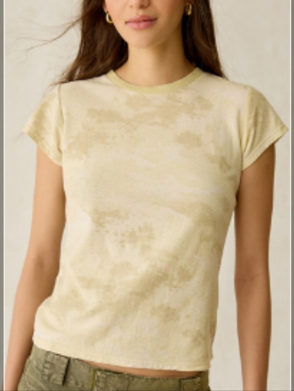 BDG Short Sleeve Cotton Spill The Tee In Army  XXS